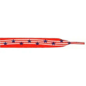 Wholesale Printed Flat 9/16 - Stars and Stripes (12 Pair Pack) Shoelaces