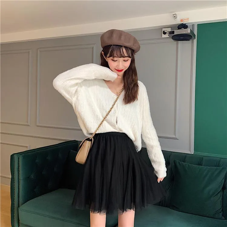 Women's Cute Mesh Bubble Skirts