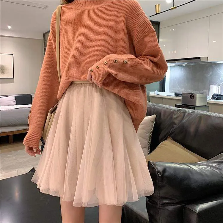 Women's Cute Mesh Bubble Skirts